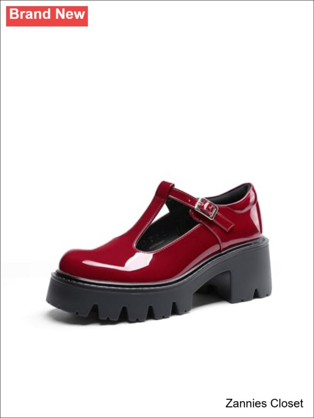 ✨DREAM PAIRS Women's T-Strap Mary Jane Platform Pumps Faux Leather